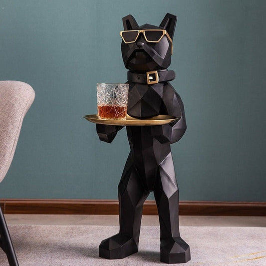 Beaumont Grande Bulldog Tray Table Sculpture