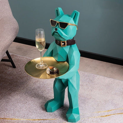 Beaumont Grande Bulldog Tray Table Sculpture