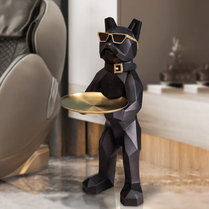 Beaumont Grande Bulldog Tray Table Sculpture