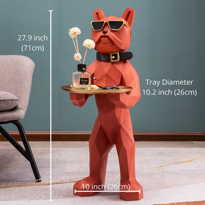 Beaumont Grande Bulldog Tray Table Sculpture