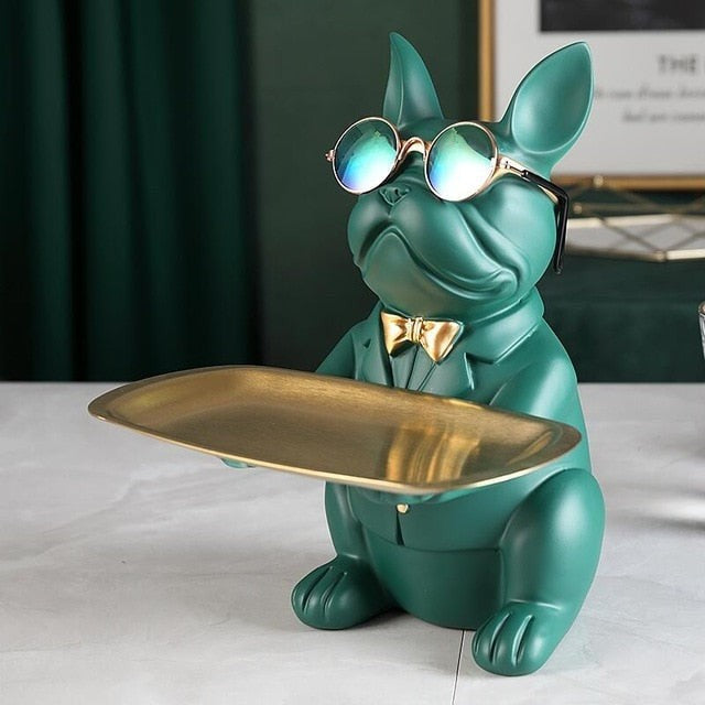 Beaumont Petit Bulldog Sculpture Tray & Bank