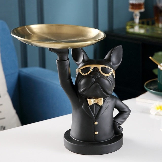 Beaumont Petit Bulldog Sculpture Tray & Bank