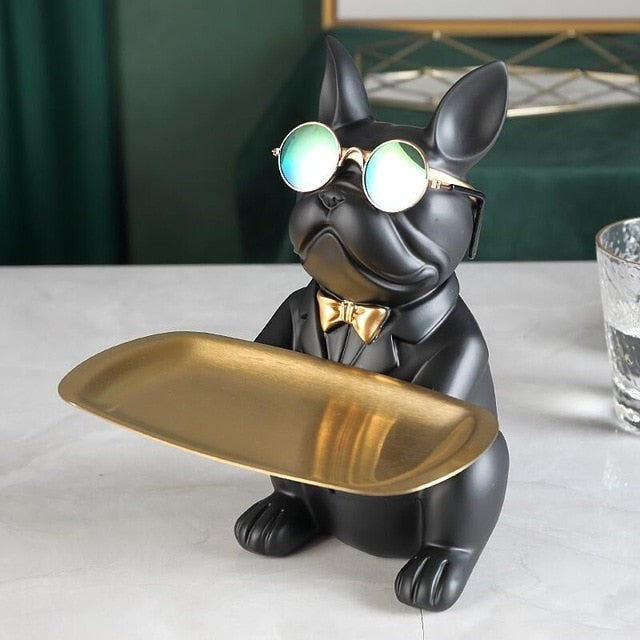 Beaumont Petit Bulldog Sculpture Tray & Bank