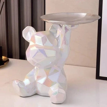 Geomursa Ceramic Bear Tray & Piggy Bank Sculpture