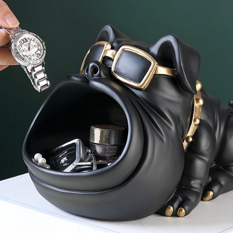 Beaumont Bulldog Storage Bin Sculpture