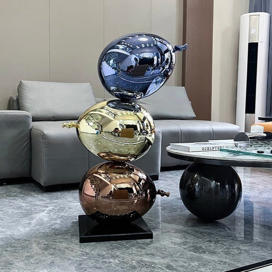 Amoria Electroplated Love Balloons Sculpture