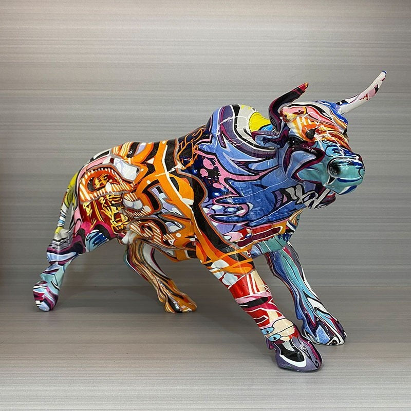 ToroGraf Graffiti Bull Sculpture