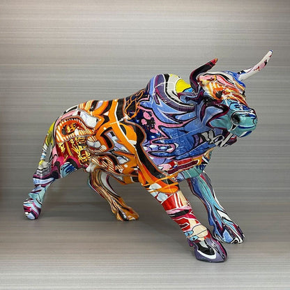 ToroGraf Graffiti Bull Sculpture