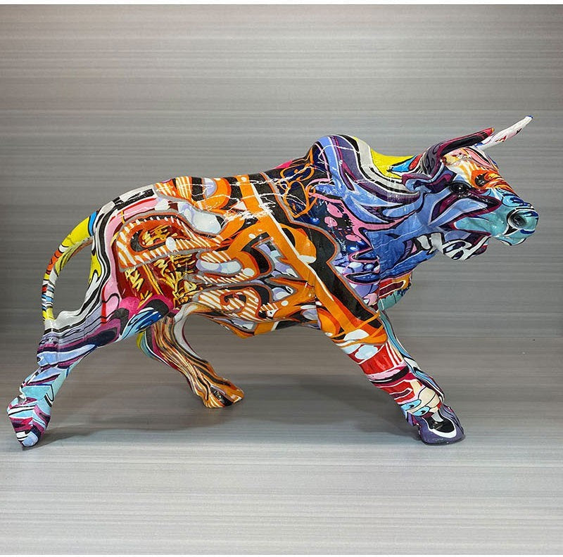 ToroGraf Graffiti Bull Sculpture