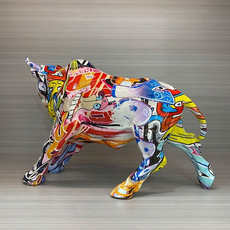 ToroGraf Graffiti Bull Sculpture