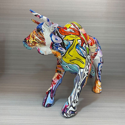 ToroGraf Graffiti Bull Sculpture